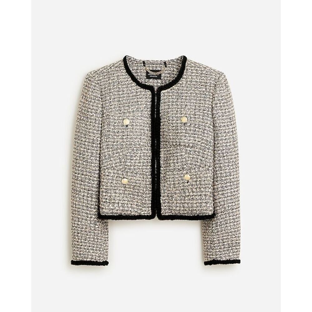 J. Crew Collection Louisa lady jacket Blazer size 16 tinsel tweed Wool Blend Me